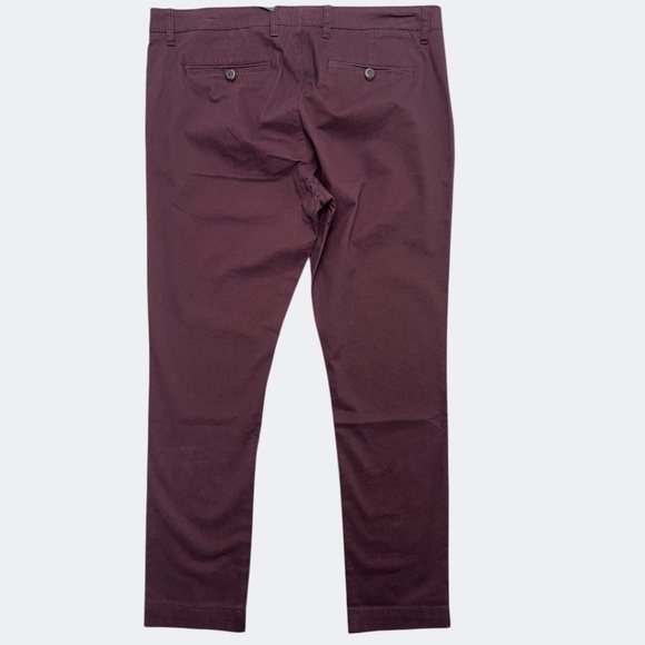 Tailor Vintage Pants Mens 36x32 Burgundy Chino Slim Fit Connecticut Original - Picture 3 of 12